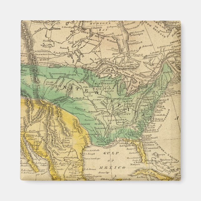 Imán Mapa de Norteamérica por Worcester (Frente)