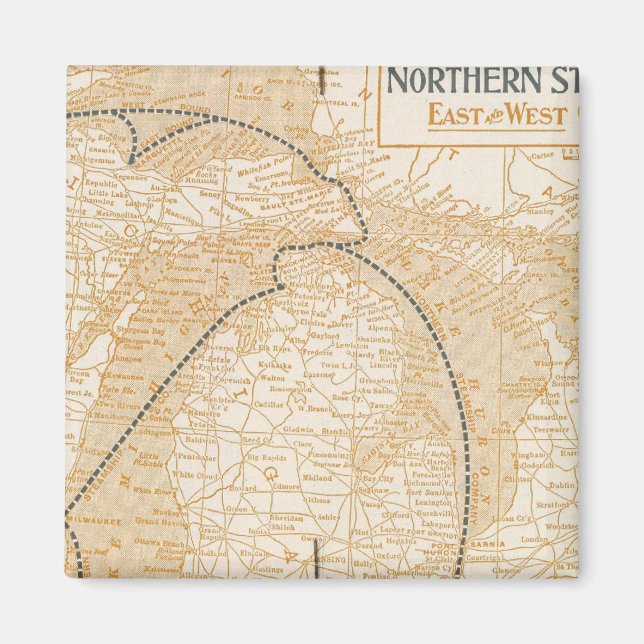 Imán Mapa de Northern Steamship Company (Frente)