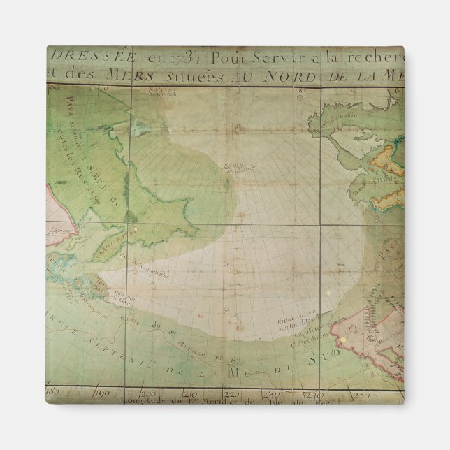 Imán Mapa de nuevos descubrimientos (Frente)