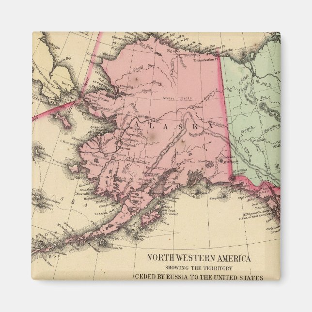 Imán Mapa de NW America de Mitchell (Frente)
