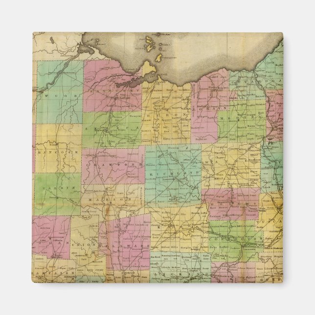 Imán Mapa de Ohio 2 (Frente)