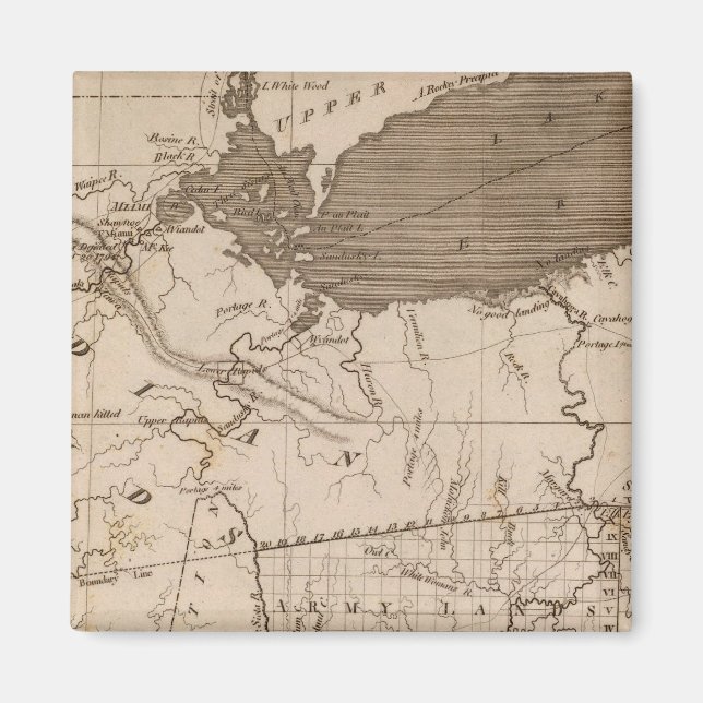 Imán Mapa de Ohio por Arrowsmith (Frente)