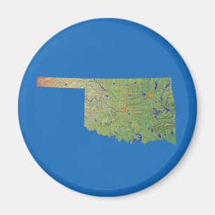 Imán Mapa de Oklahoma Magnet