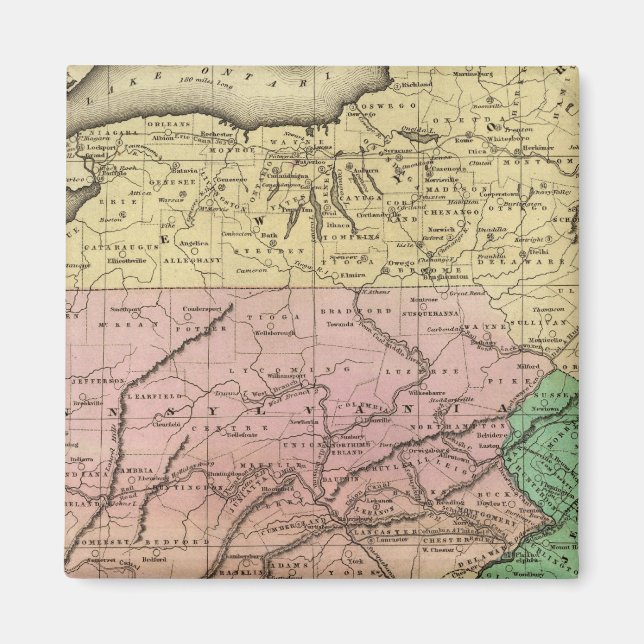 Imán Mapa de Olney para Estados del Medio Oriente (Frente)