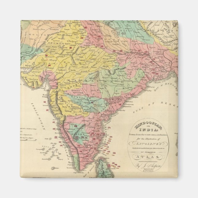 Imán Mapa de onología de las batallas y las mareas de l (Frente)