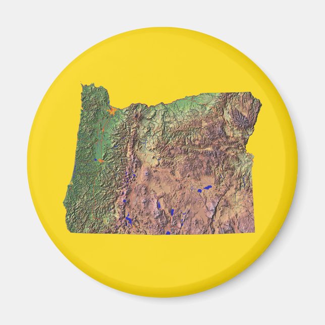 Imán Mapa de Oregon (Frente)