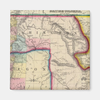 Imán Mapa De Oregón, Washington