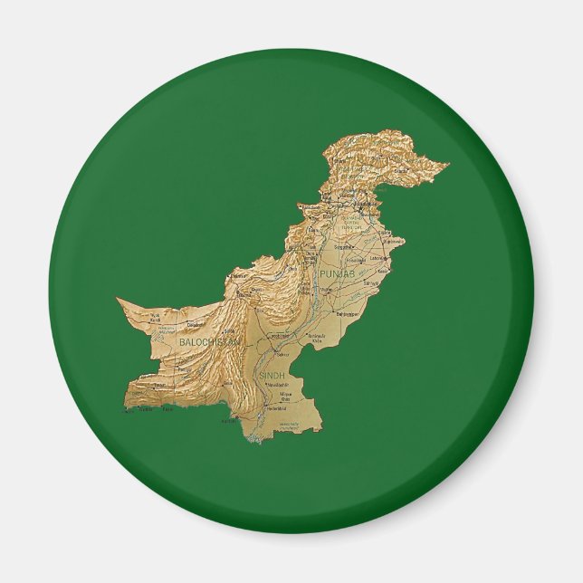 Imán Mapa de Pakistán (Frente)