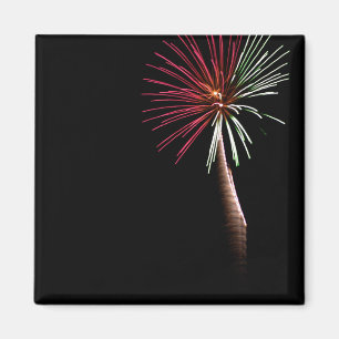 Imán Mapa de palma roja y verde