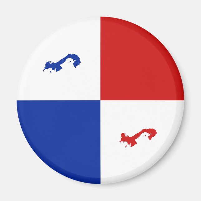 Imán Mapa de pancartas de la Fisheye de Panamá (Frente)