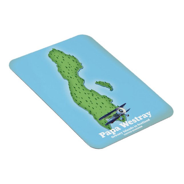 Imán Mapa de Papa Westray Scotland. (Lado Derecho)