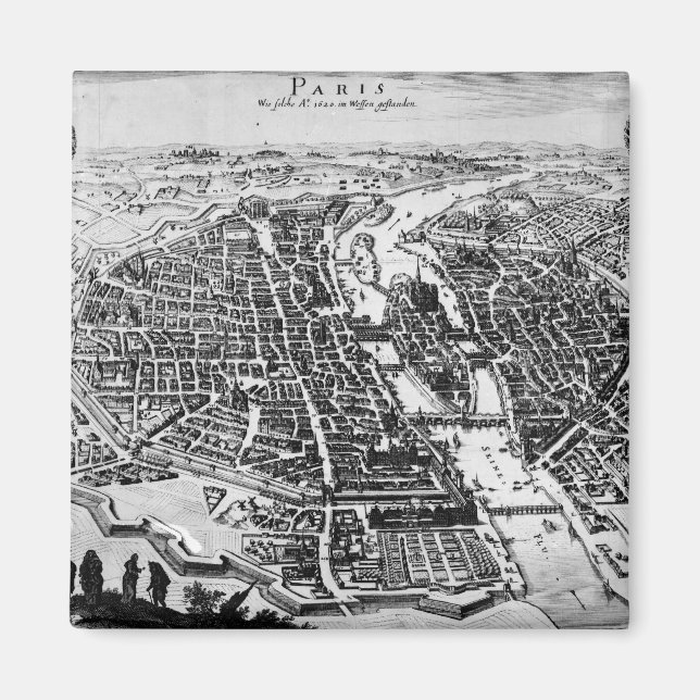Imán Mapa de París, 1620 (Frente)