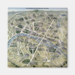 Imán Mapa de París durante el período de los Grands