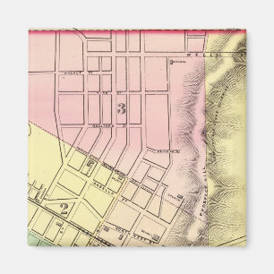 Imán Mapa de Parkersburg, Virginia Occidental