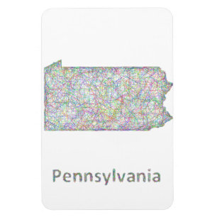 Imán Mapa de Pennsylvania