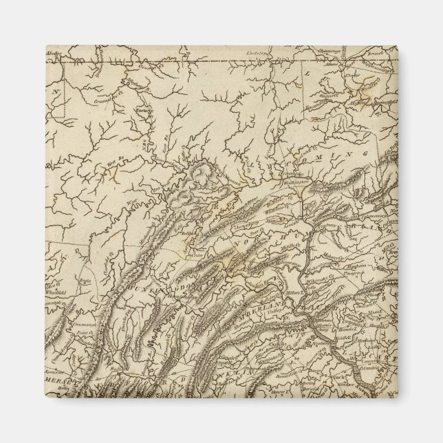 Imán Mapa de Pennsylvania por Arrowsmith (Frente)