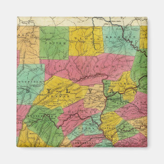 Imán Mapa de Pensilvania, Nueva Jersey y Delaware