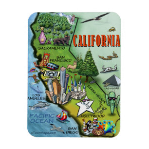 Imán Mapa de Personalizados de California
