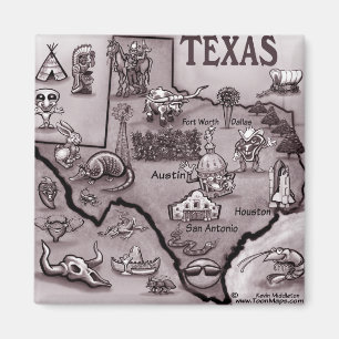 Imán Mapa de Personalizados de Texas