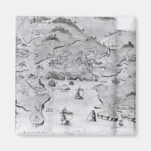 Imán Mapa de Plymouth, c.1539