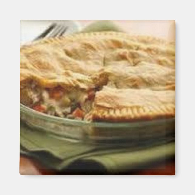 Imán Mapa de pollo casero (Frente)