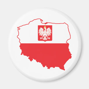 Imán Mapa De Polonia En Colores Polacos