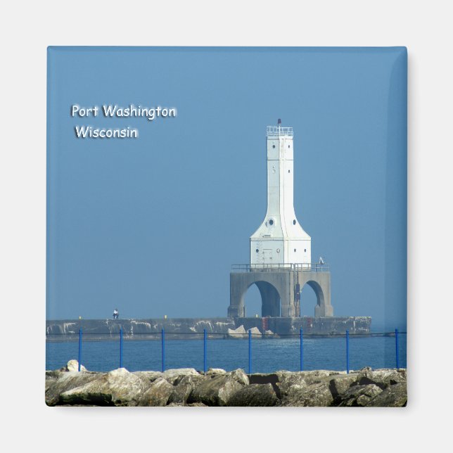 Imán Mapa de Port Washington (Frente)