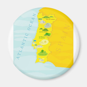 Imán Mapa de Portugal