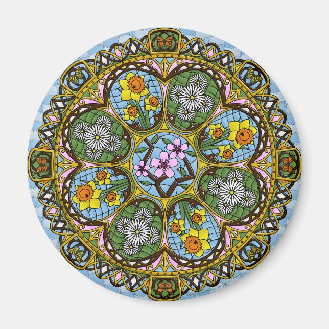 Imán Mapa de primavera (Frente)