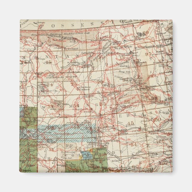 Imán Mapa de progreso de las encuestas geográficas de l (Frente)