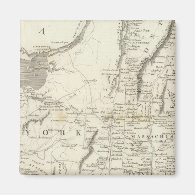 Imán Mapa de provincias de Estados Unidos (Frente)