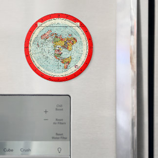 Imán Mapa de proyección azimutal de la Tierra plana