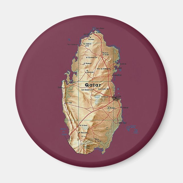 Imán Mapa de Qatar (Frente)