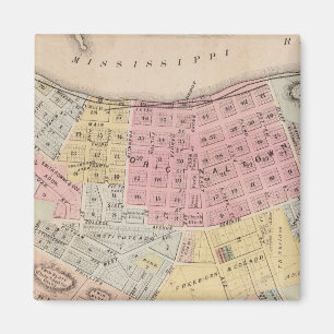 Imán Mapa de Red Wing, condado de Goodhue, Minnesota