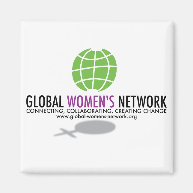 Imán Mapa de redes mundiales de mujeres (Frente)