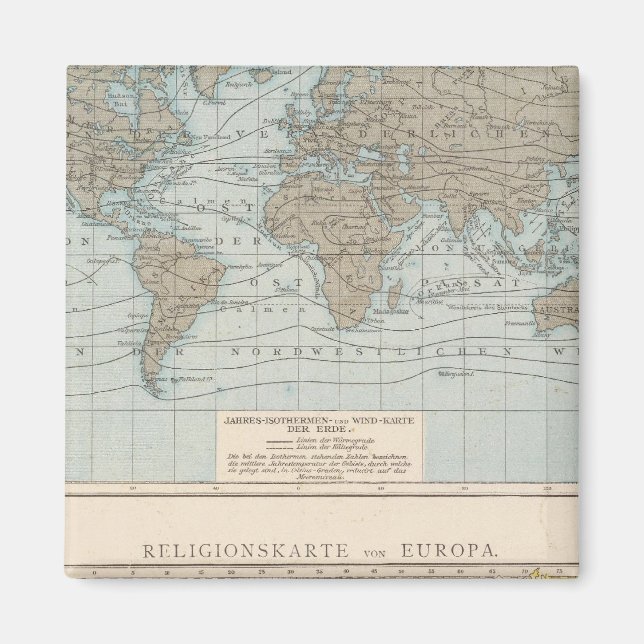 Imán Mapa de religiones en Europa (Frente)