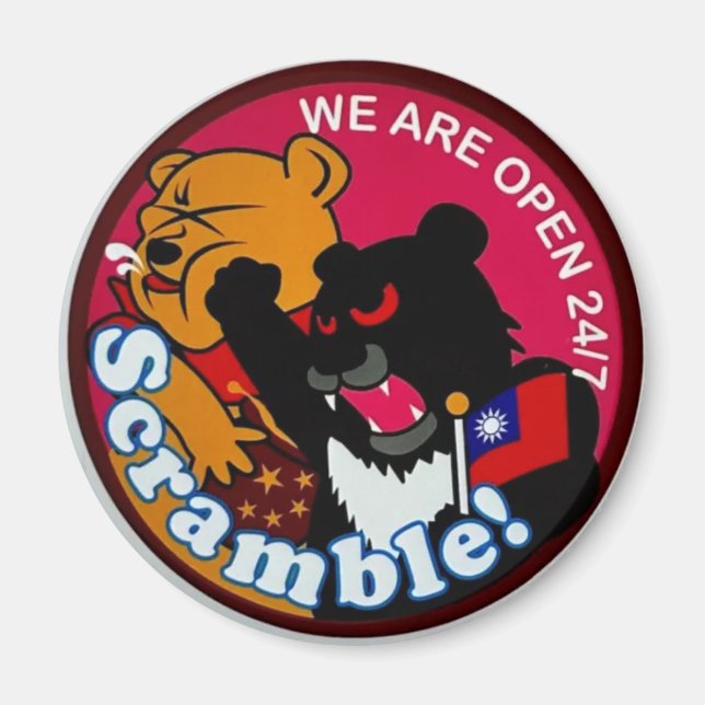 Imán Mapa de resquebrajadura de la Fuerza Aérea de Taiw (Frente)