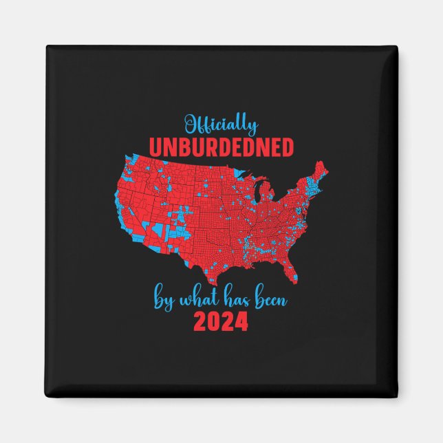 Imán Mapa de resultados electorales de 2024 de Trump (Frente)