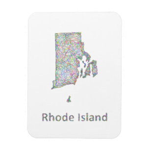 Imán Mapa de Rhode Island
