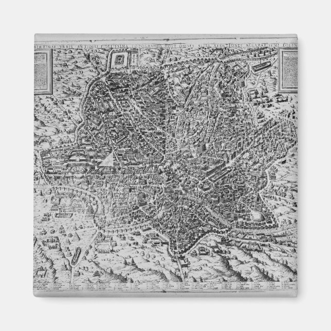 Imán Mapa de Roma, 1579 (Frente)
