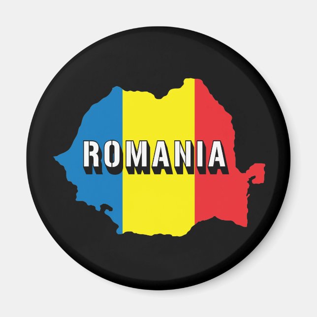 Imán Mapa De Rumania (Frente)