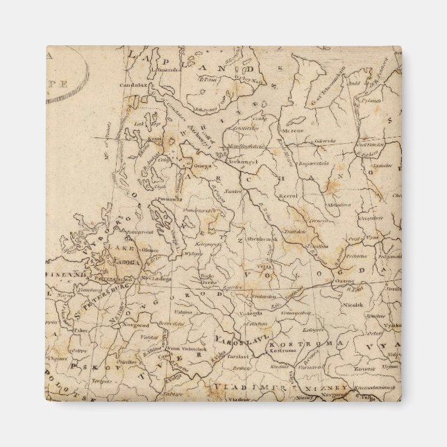 Imán Mapa de Rusia en Europa por Arrowsmith (Frente)