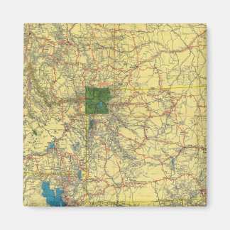Imán Mapa de ruta de Idaho, Mont, Wyo