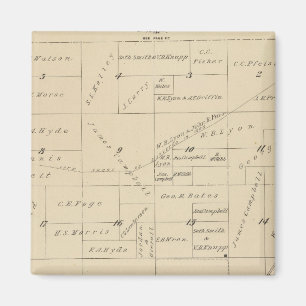 Imán Mapa de sección del condado de Tulare T24S R22E