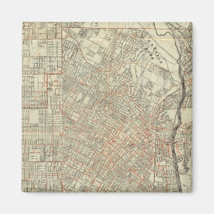 Imán Mapa de seguridad y tren urbano en Los Ángeles