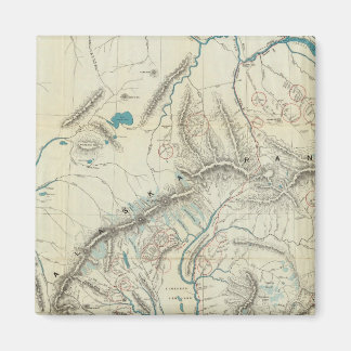 Imán Mapa de Sleem del centro de Alaska