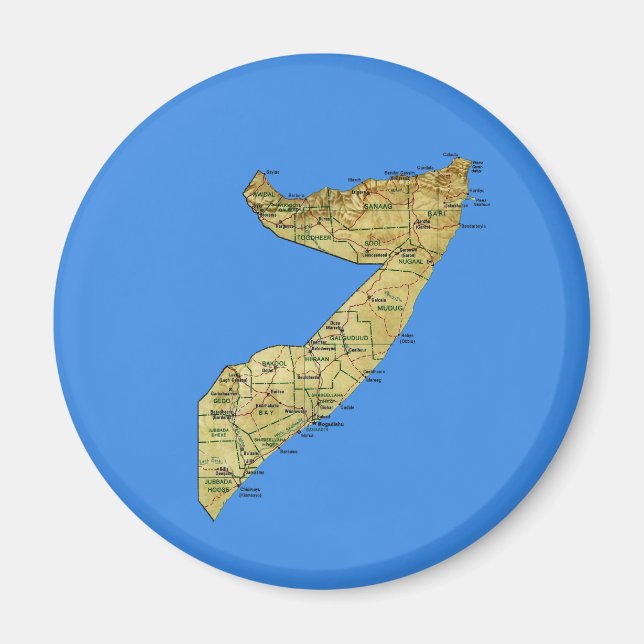 Imán Mapa de Somalia (Frente)