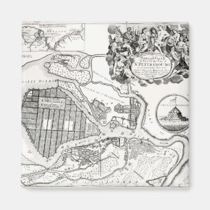 Imán Mapa de St Petersburg