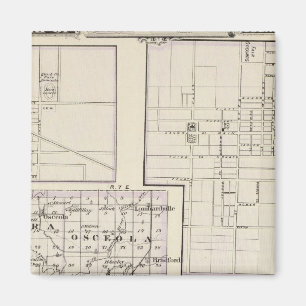 Imán Mapa de Stark y la parte oeste de los condados Mar
