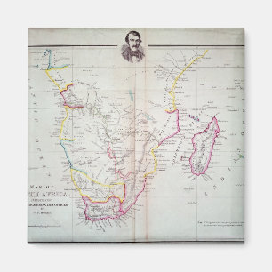 Imán Mapa de Sudáfrica ilustrando